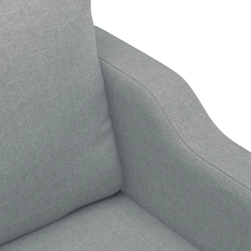 3-Seater Sofa Light Grey 180cm Modern Living Room Couch Fabric Upholstered