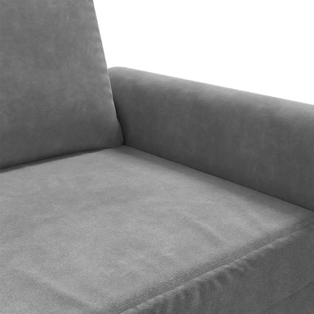 2-Seater Sofa Velvet Grey 120cm Modern Lounge Couch
