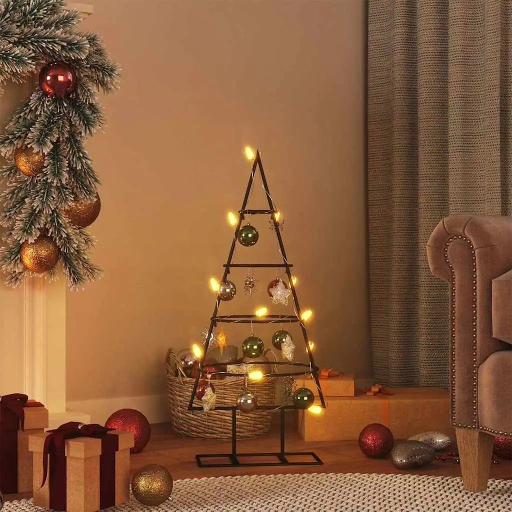 Metal Christmas Tree Frame DIY 60cm Black Modern Home Decor