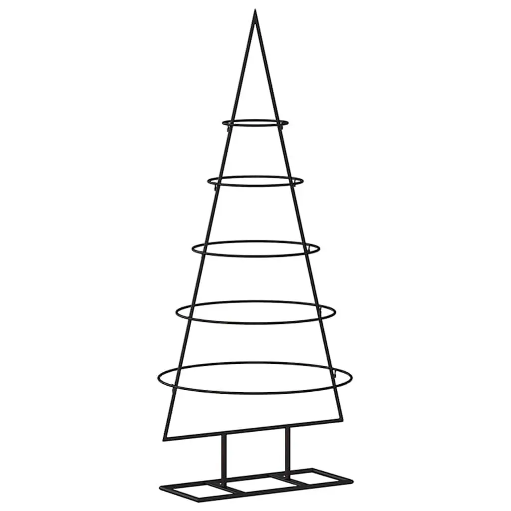 Metal Christmas Tree Decoration Stand Black 90cm Modern DIY Holiday Seasonal