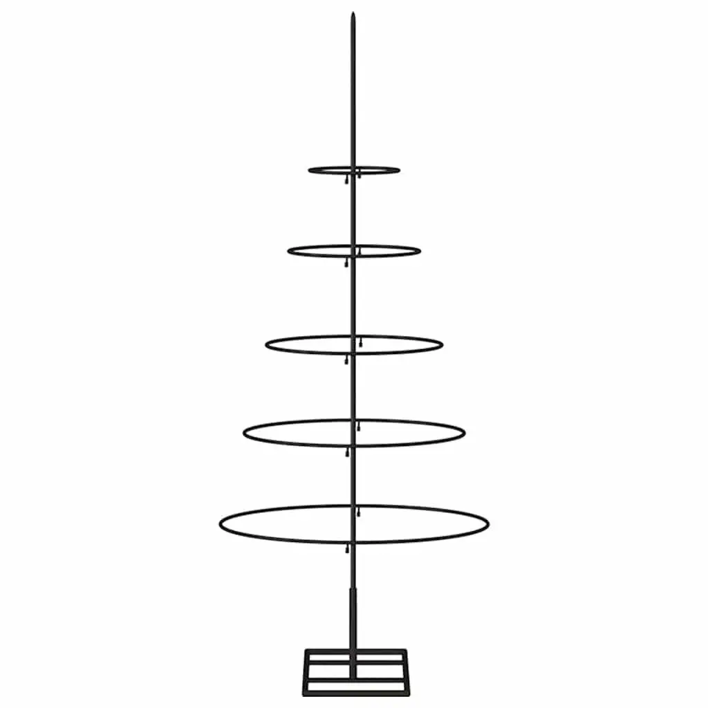 Metal Christmas Tree Decoration Stand Black 90cm Modern DIY Holiday Seasonal