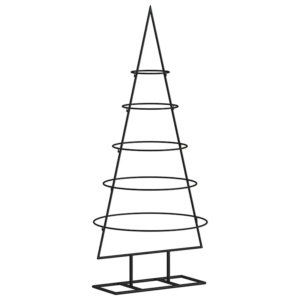 Metal Christmas Tree Decoration Stand Black 90cm Modern DIY Holiday Seasonal