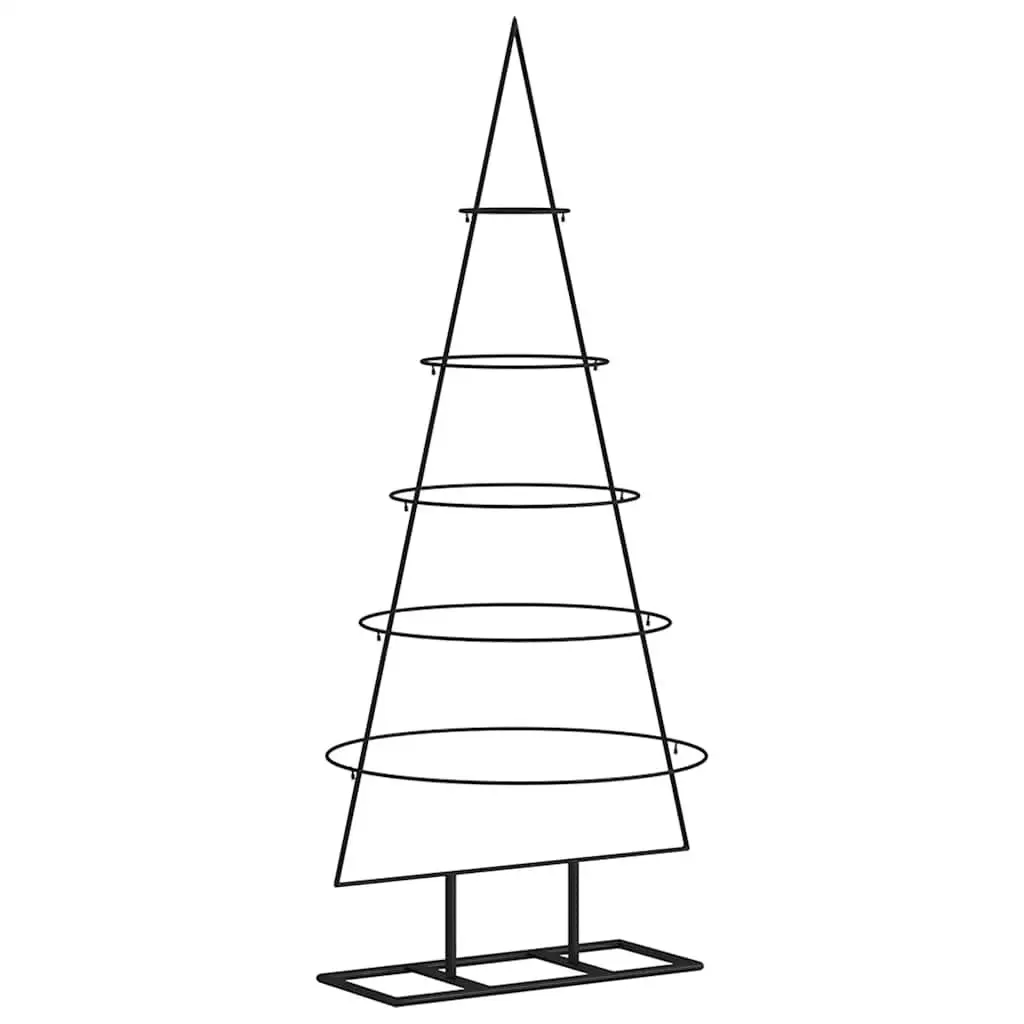Metal Christmas Tree Frame 125cm Black Modern DIY Decoration Disassemblable