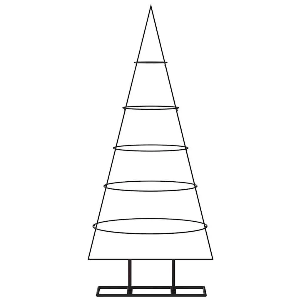 Metal Christmas Tree Frame 125cm Black Modern DIY Decoration Disassemblable