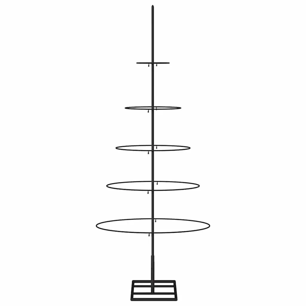 Metal Christmas Tree Frame 125cm Black Modern DIY Decoration Disassemblable