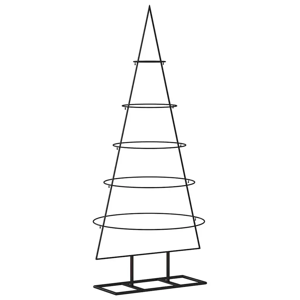 Metal Christmas Tree Frame 125cm Black Modern DIY Decoration Disassemblable