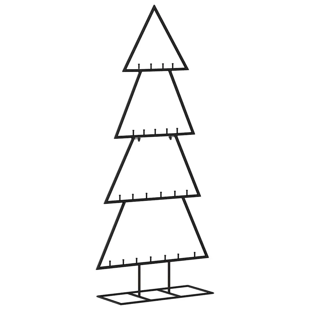 Metal Christmas Tree Frame 125cm Decoration DIY Ornaments Black Modern Holiday