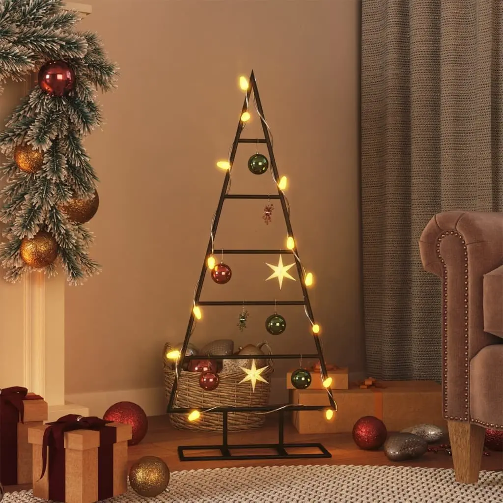 Metal Christmas Tree Decoration Black 90cm DIY Seasonal Holiday Home Decor Stand