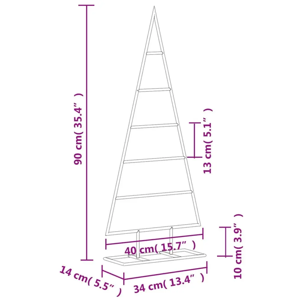 Metal Christmas Tree Decoration Black 90cm DIY Seasonal Holiday Home Decor Stand