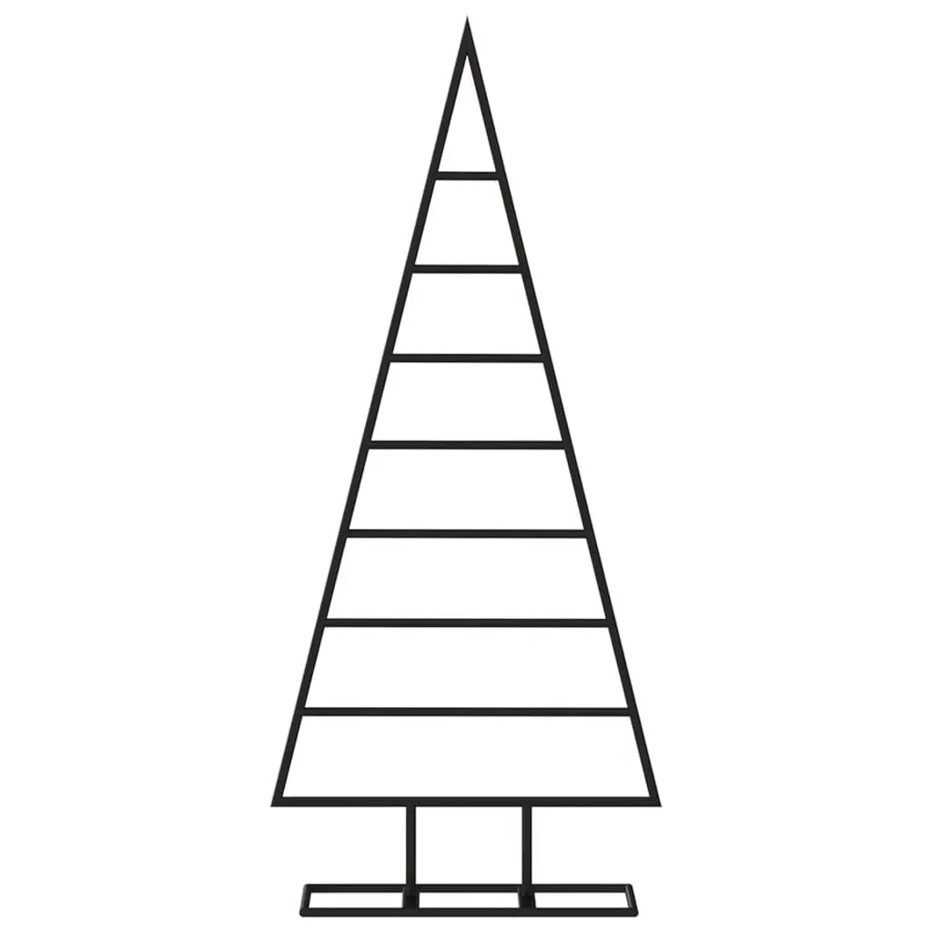 Metal Christmas Tree Frame Black 125cm Decorative Holiday Stand DIY Modern
