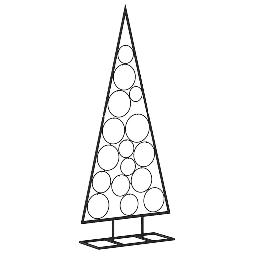 Metal Christmas Tree Frame DIY Decoration 125cm Black Steel Modern Home Decor