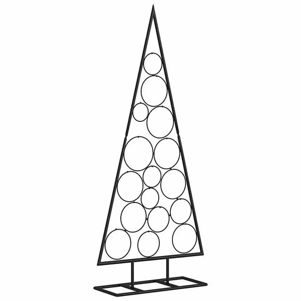 Metal Christmas Tree Frame DIY Decoration 125cm Black Steel Modern Home Decor