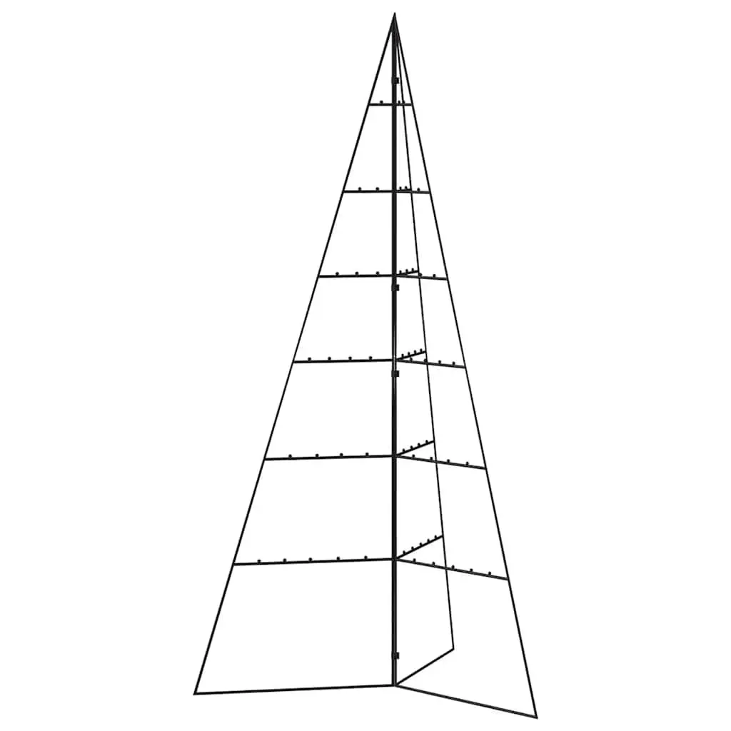 Metal Christmas Tree Frame Black 140cm Modern Decoration Stand DIY Seasonal