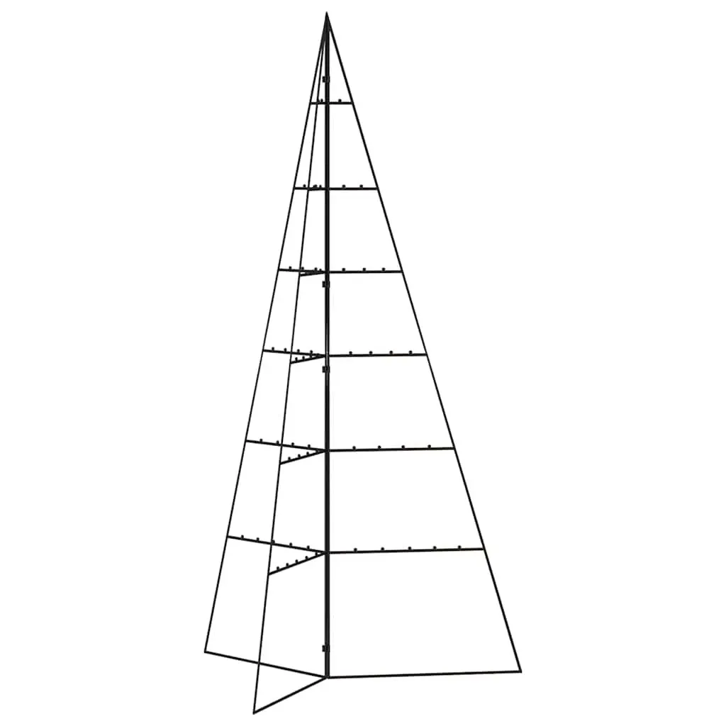 Metal Christmas Tree Frame Black 140cm Modern Decoration Stand DIY Seasonal