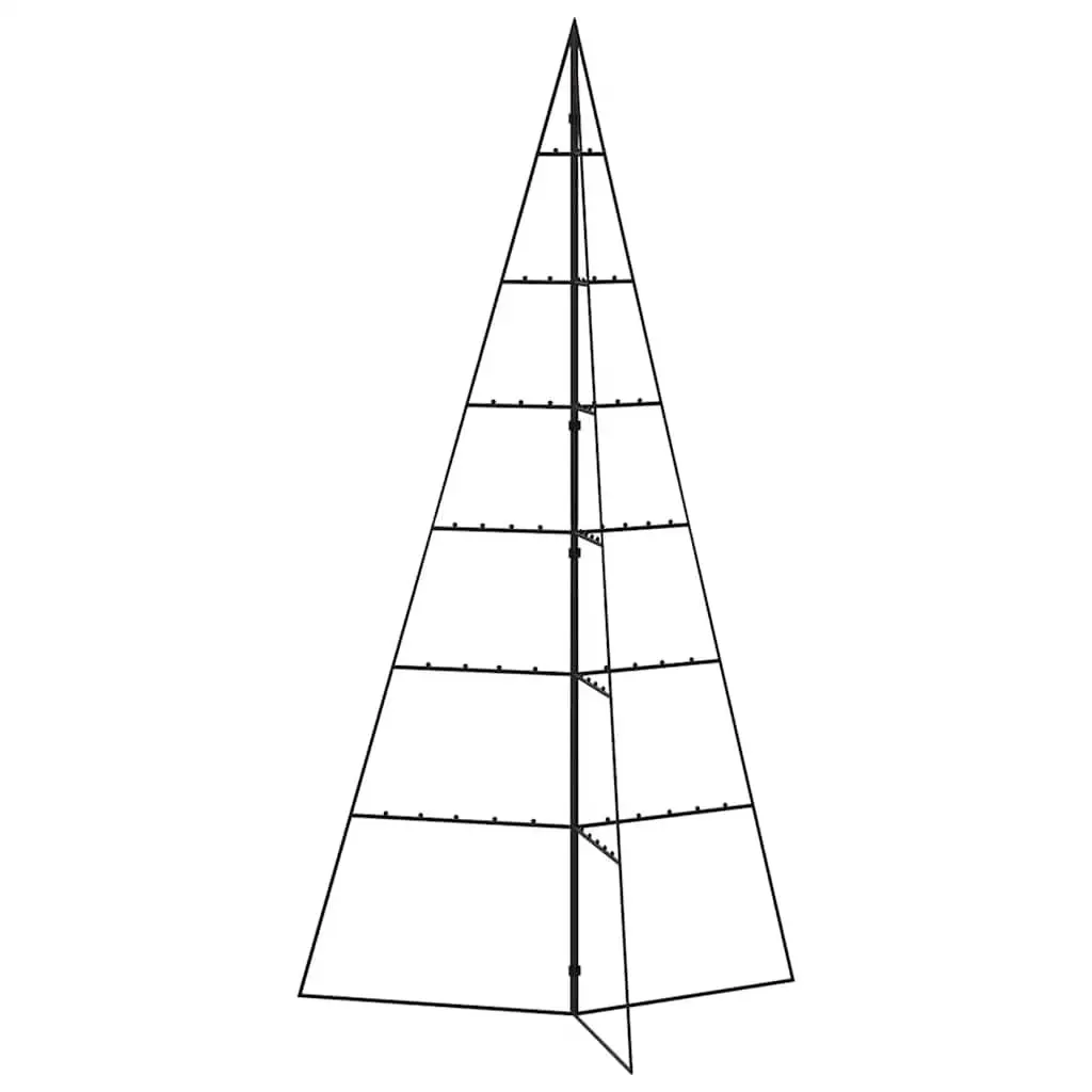 Metal Christmas Tree Frame Black 140cm Modern Decoration Stand DIY Seasonal