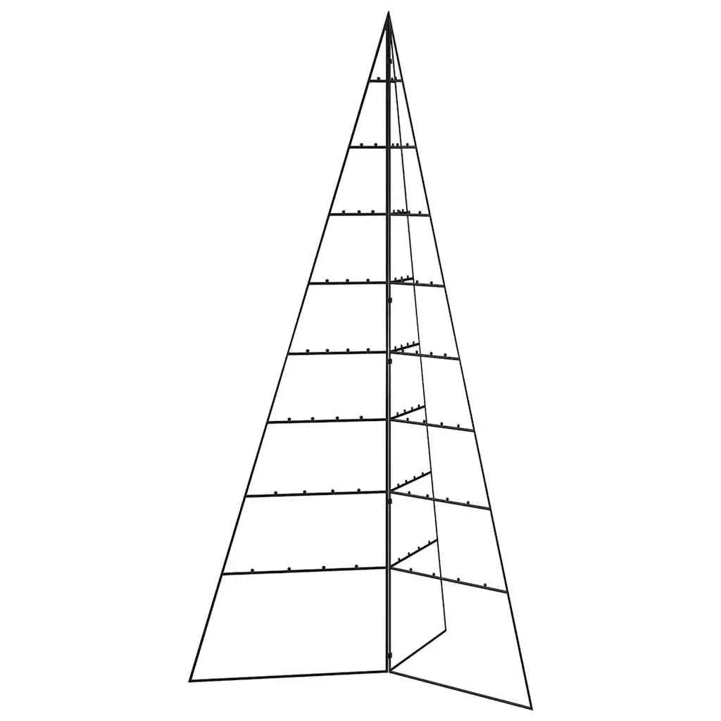 Metal Christmas Tree Frame 180cm Black Modern DIY Decoration Seasonal Holiday