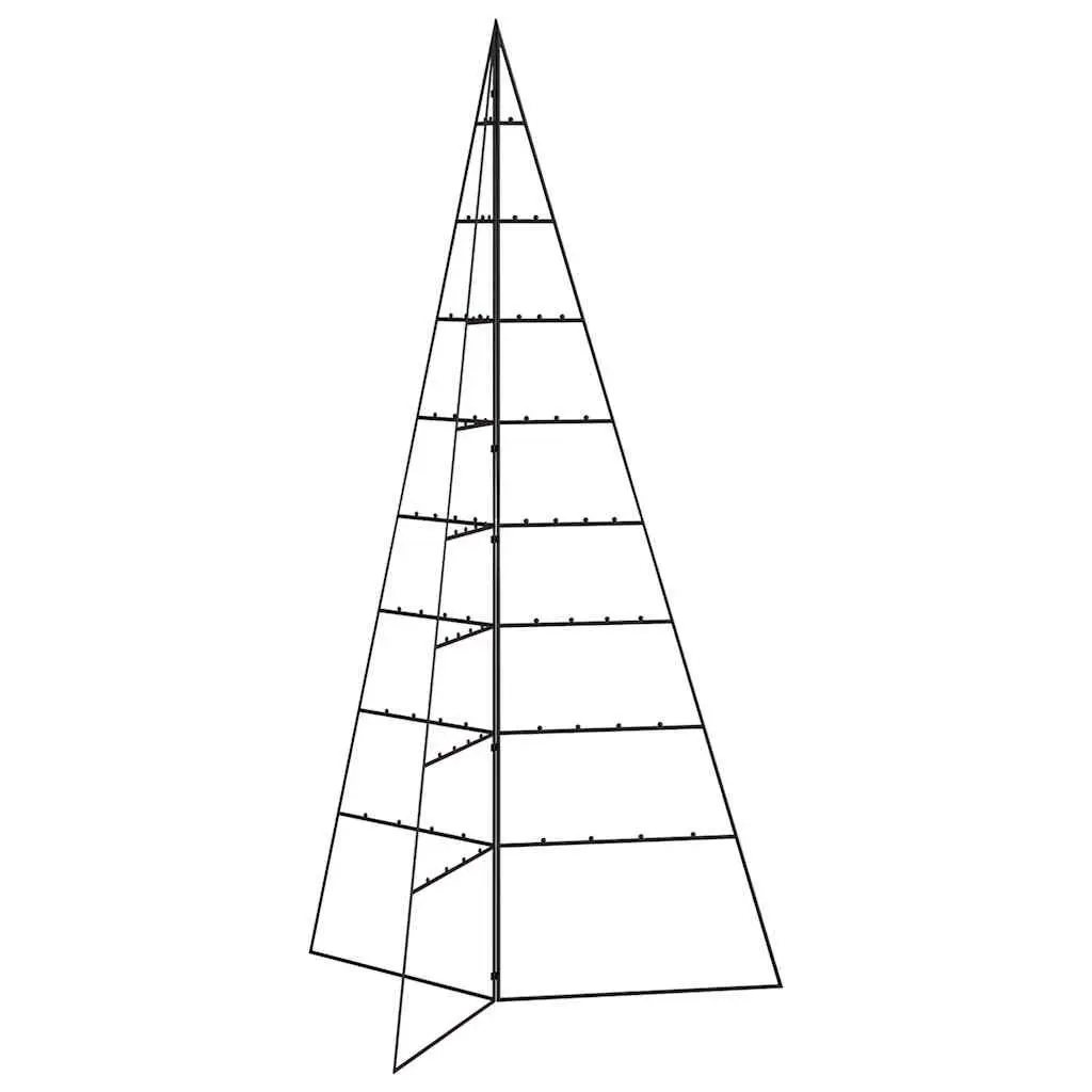 Metal Christmas Tree Frame 180cm Black Modern DIY Decoration Seasonal Holiday