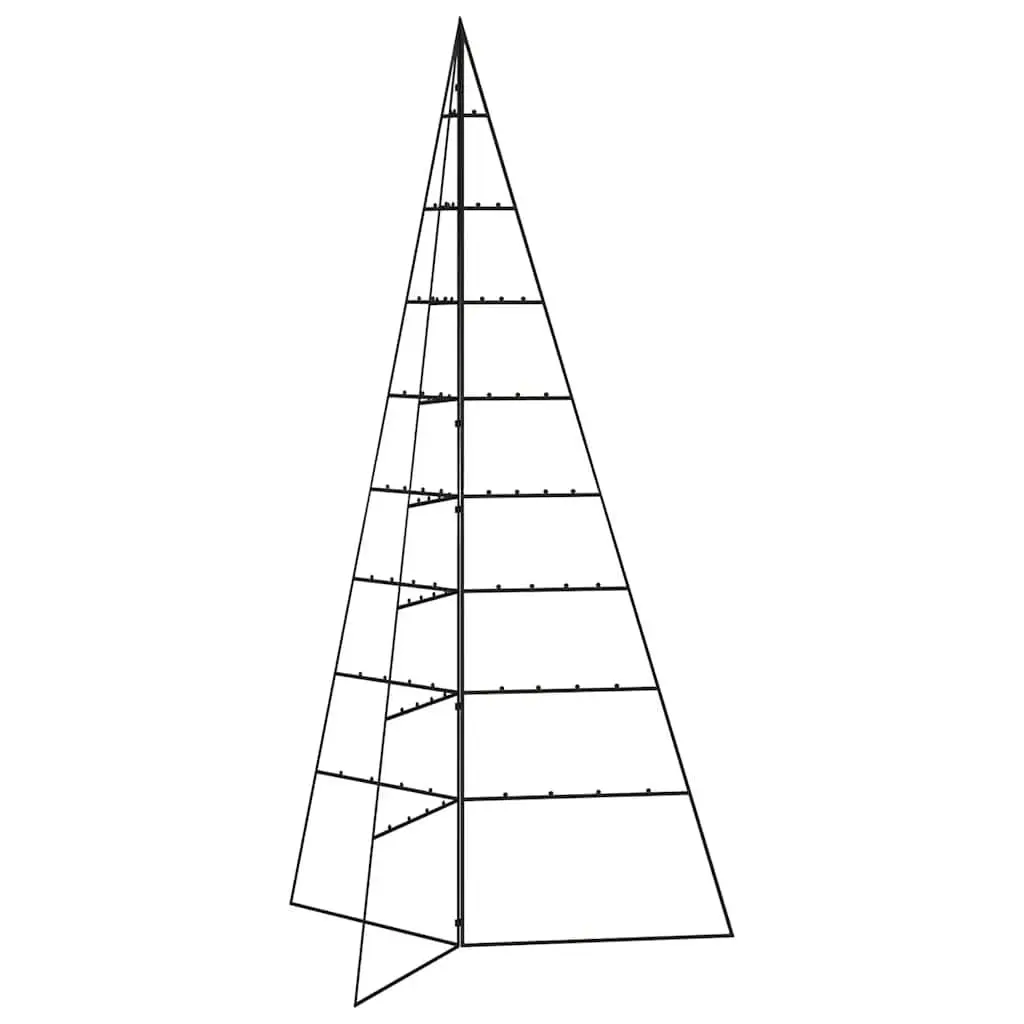 Metal Christmas Tree Frame 180cm Black Modern DIY Decoration Seasonal Holiday