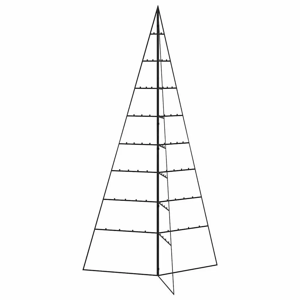 Metal Christmas Tree Frame 180cm Black Modern DIY Decoration Seasonal Holiday