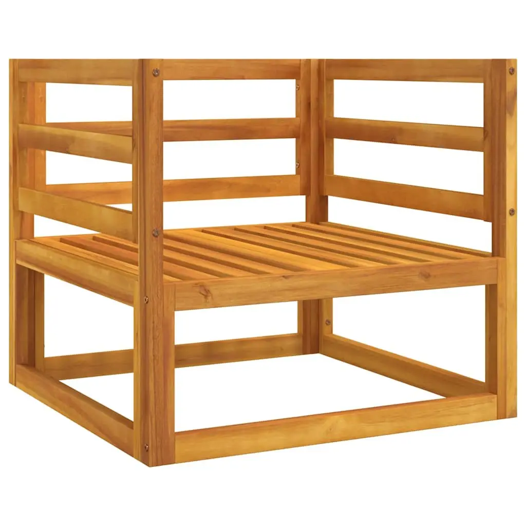 Outdoor Garden Chair Solid Acacia Wood Backrest Taupe Padded Cushion