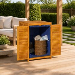 Garden Storage Box 70x87x104 cm Solid Acacia Wood Outdoor Furniture Brown