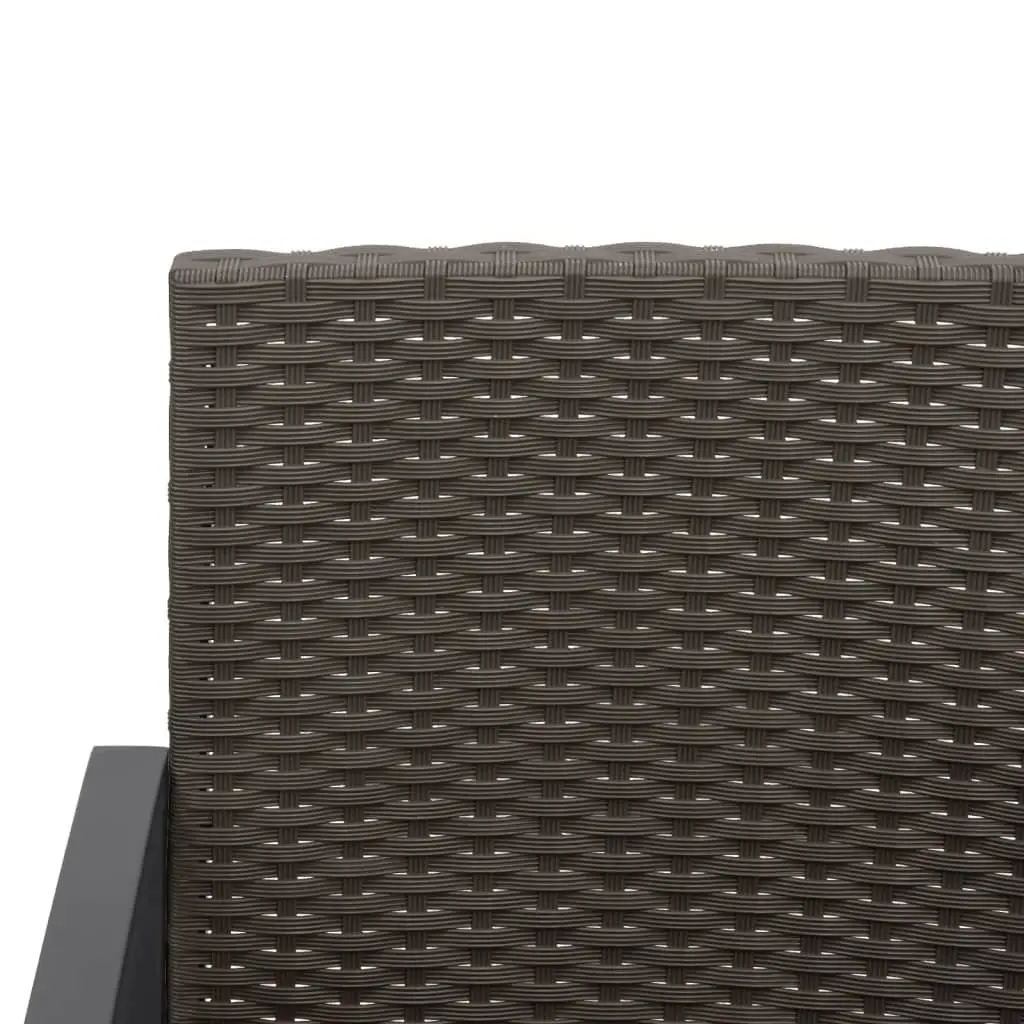 Outdoor Dining Chairs 2 Pcs Black Rattan Garden Patio Seating with Armrests