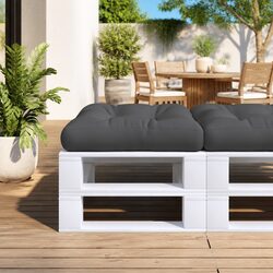 Pallet Cushion Black 50x50x12 cm Outdoor Garden Sofa Seat Pad Cushions