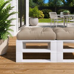 Pallet Cushion Taupe 50x50x12 cm Outdoor Garden Sofa Seat Pad Decor