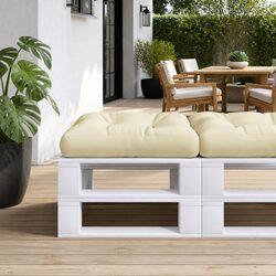 Pallet Cushion Cream 60x60x12 cm Outdoor Garden Sofa Seat Pad Cushion
