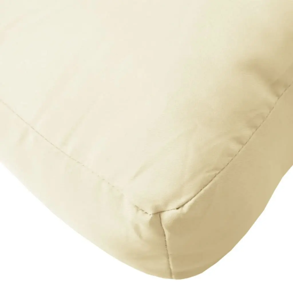 Pallet Cushion Outdoor Garden Sofa Seat Pad 60x60x12 cm Cream Polyester