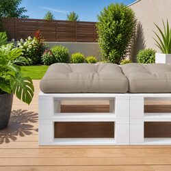 Pallet Cushion Taupe 60x60x12 cm Outdoor Garden Sofa Pad Chair Seat Cushion