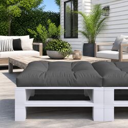 Pallet Cushion Grey 70x70x12 cm Outdoor Garden Sofa Seat Pad Soft Filling