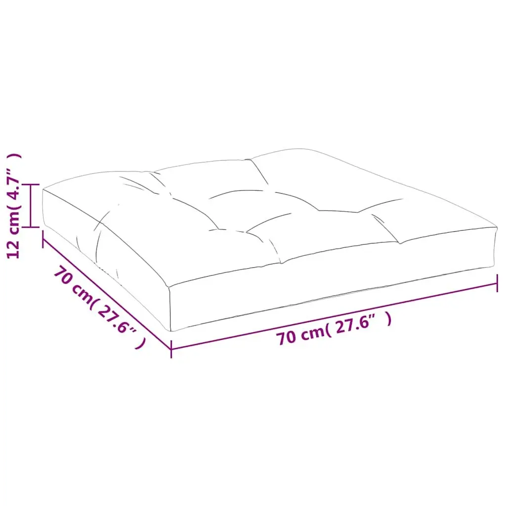 Pallet Cushion Outdoor Garden Sofa Seat Pad 70x70x12 cm Black Polyester