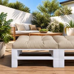 Pallet Cushion Taupe 80x80x12 cm Outdoor Garden Sofa Seat Pad Soft Filling