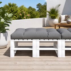 Pallet Cushion Grey 120x80x12 cm Outdoor Garden Sofa Seat Pad Cushions