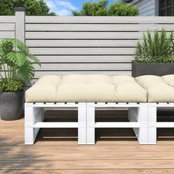 Pallet Cushion Cream 120x80x12 cm Outdoor Garden Sofa Seat Pad Cushion