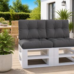 Pallet Cushion Anthracite 60x40x12 cm Outdoor Garden Sofa Seat Pad Cushion
