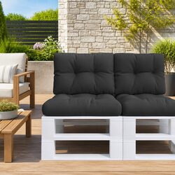Pallet Cushion Black 60x40x12 cm Outdoor Garden Sofa Seat Pad Decor