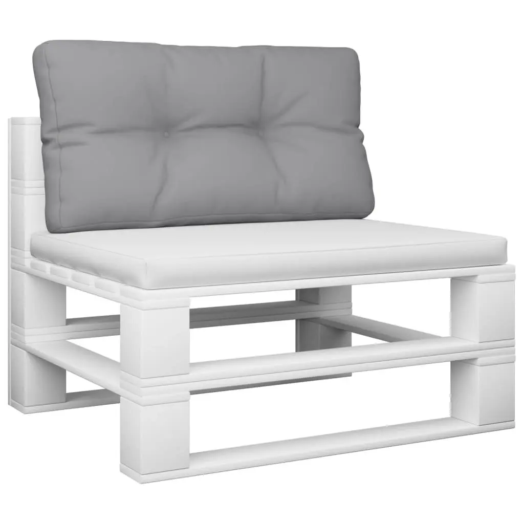 Pallet Cushion Grey 70x40x12 cm Outdoor Garden Sofa Seat Pad Polyester Fabric