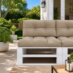 Pallet Cushions 2 pcs Taupe Outdoor Indoor Garden Sofa Seat Pad Comfort