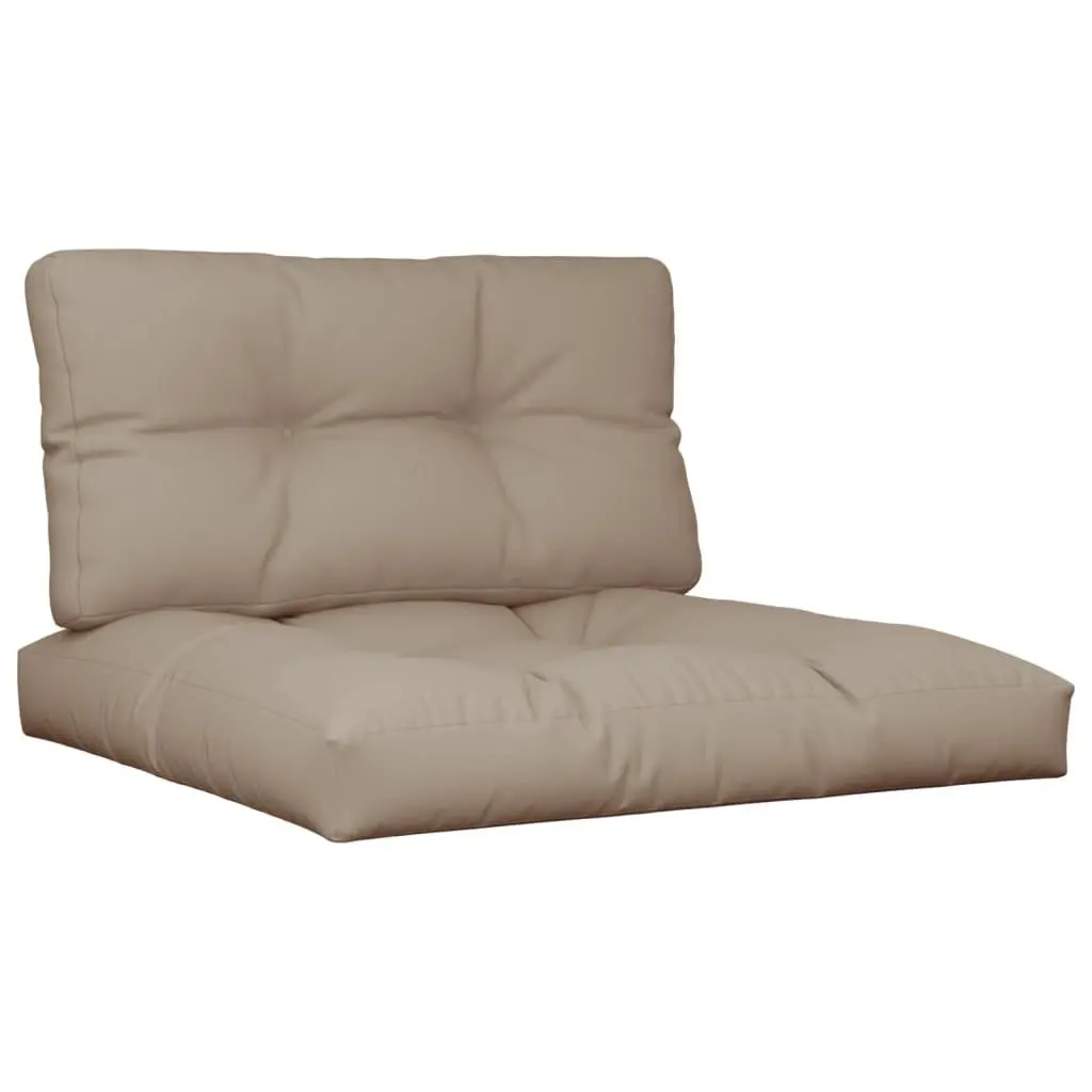 Pallet Cushions 2 pcs Comfort Taupe Polyester Fabric Outdoor Indoor Garden Sofa Seat Pad