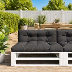Pallet Cushions 2 Pieces Anthracite Outdoor Garden Furniture Sofa Seat Pad