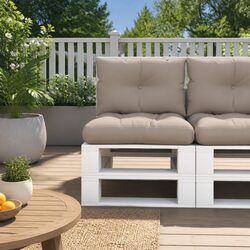 Pallet Cushions 2pc Taupe Outdoor Garden Furniture Seat Pad Sofa Cushion