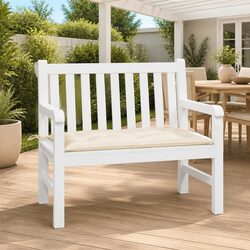 Garden Bench Cushion Outdoor Patio Seat Pad Cream 100x50x7cm Oxford Fabric