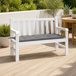 Garden Bench Cushion Grey 120x50x7cm Outdoor Patio Seat Pad Water-Resistant
