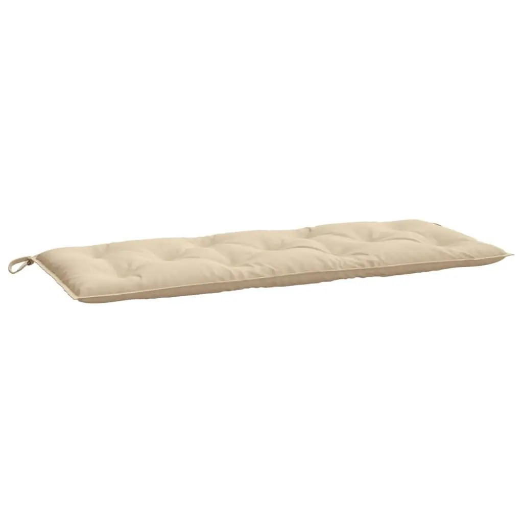 Garden Bench Cushion Water-Resistant 120 x 50 x 7 cm Beige Oxford Fabric