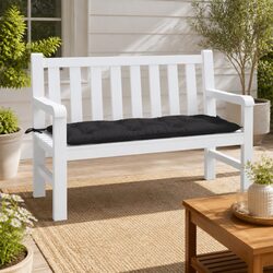Garden Bench Cushion 120x50x7cm Outdoor Patio Seat Pad Black Oxford Fabric