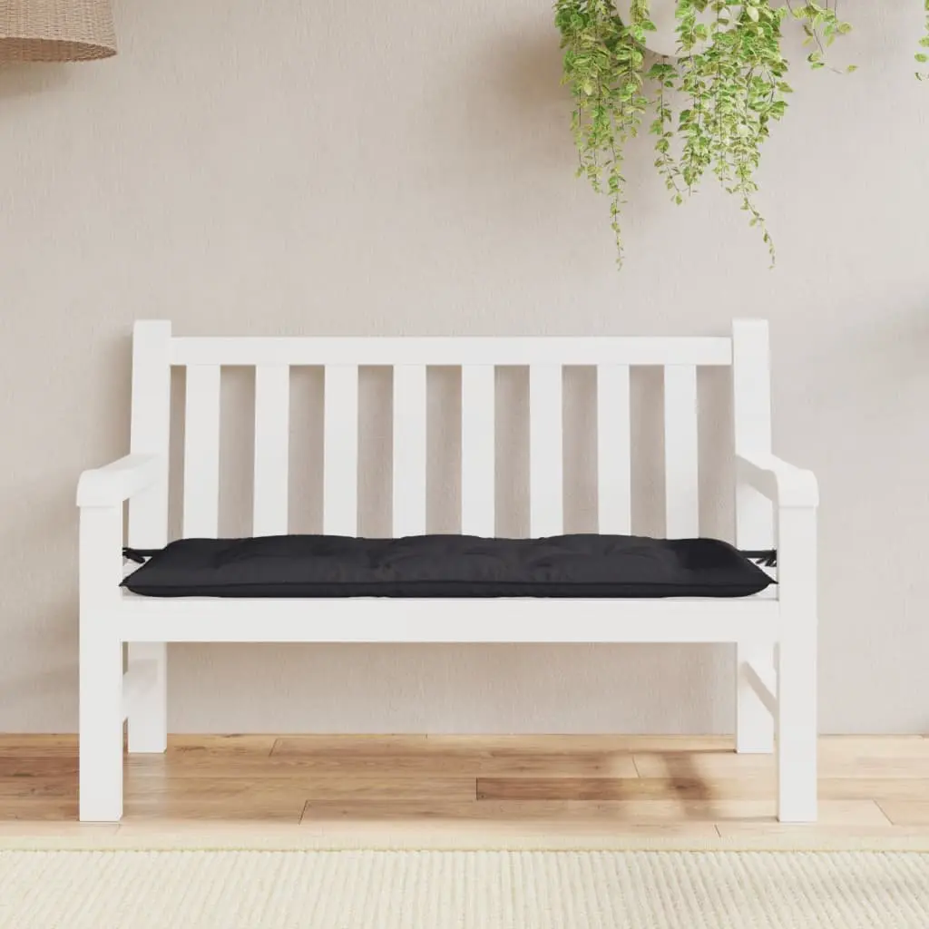 Garden Bench Cushion 120x50x7cm Outdoor Patio Seat Pad Black Oxford Fabric