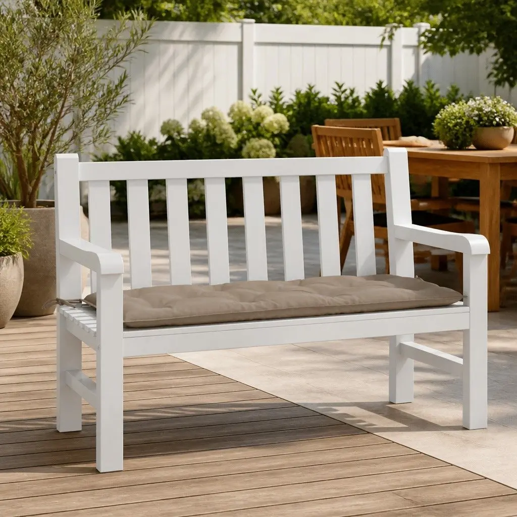 Garden Bench Cushion Outdoor Patio Seat Pad Taupe 120x50x7 cm Oxford Fabric