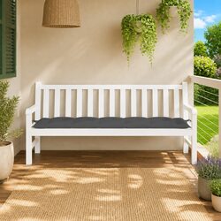 Garden Bench Cushion Anthracite 180x50x7cm Outdoor Patio Seat Pad Oxford Fabric